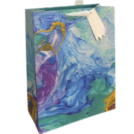 Blue Watercolor Small Gift Bag