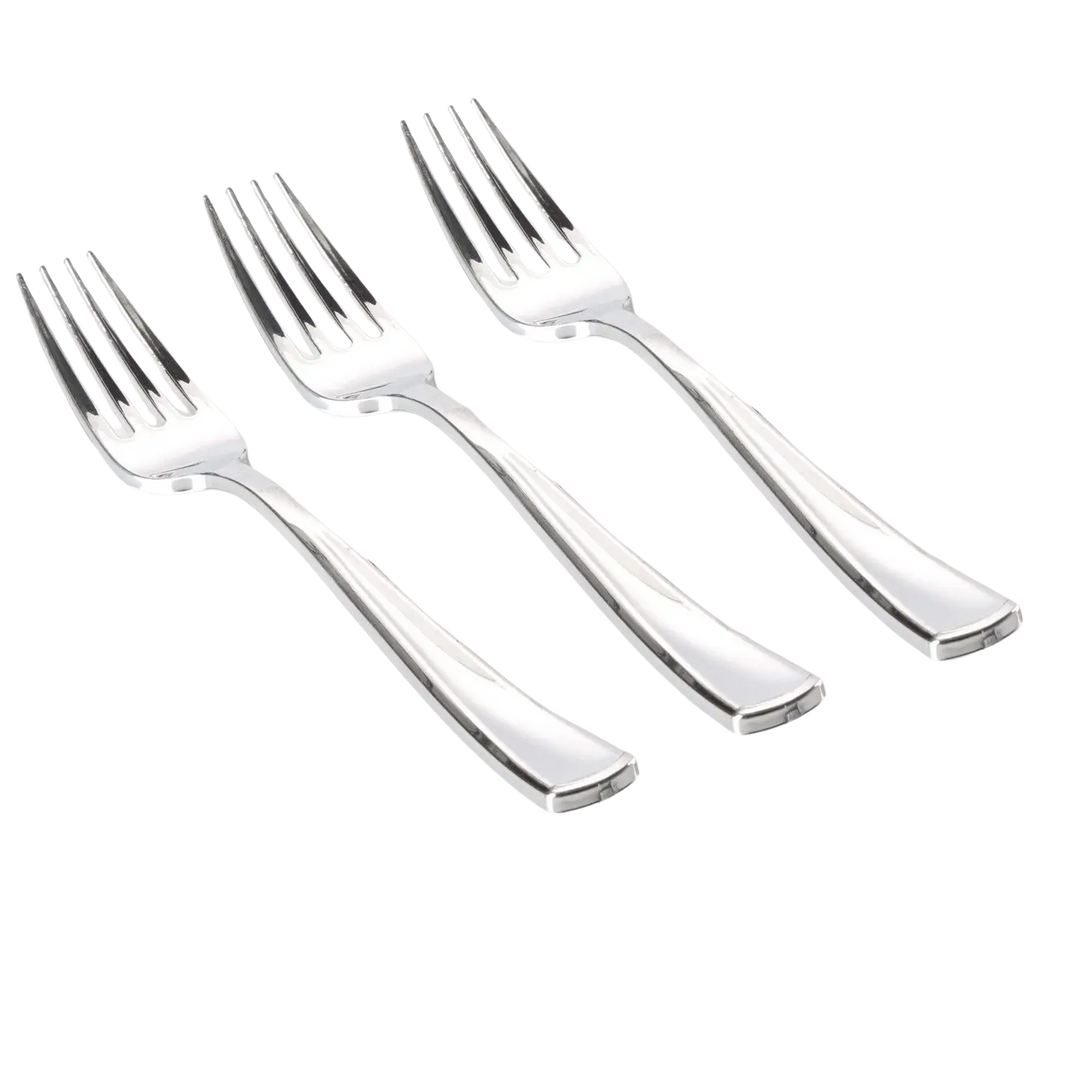 Classic Silver Plastic Forks 20CT