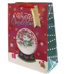Snowglobe Snowman Large Gift Bag