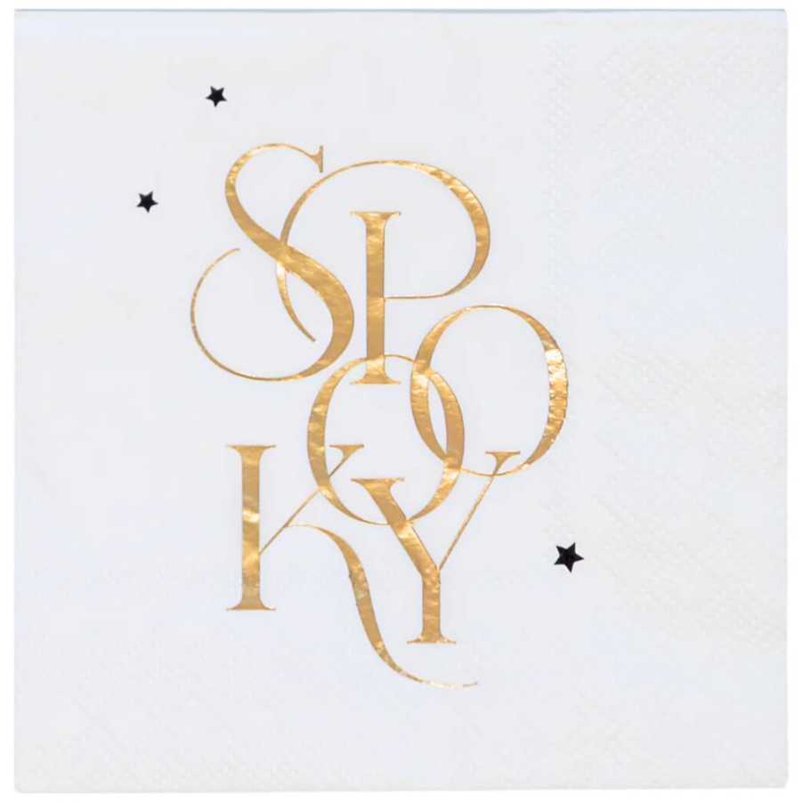Spooky White Cocktail Napkins 20CT