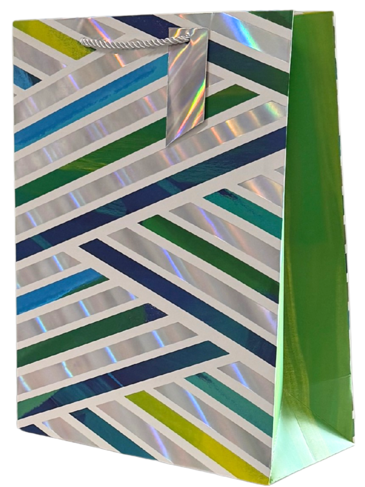 Stripes Iridescent Large Gift Bag