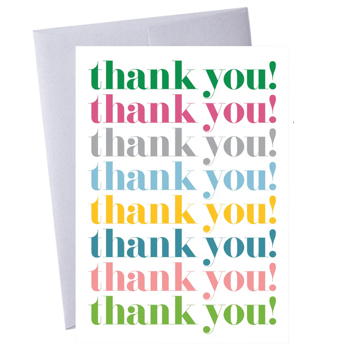 "Thank You, Thank You, Thank You!" Greeting Card