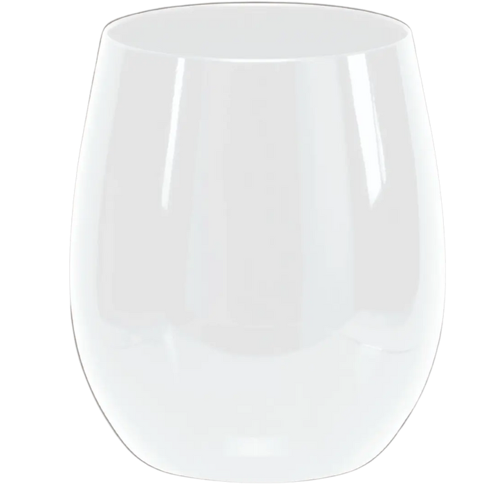 Upscale Round White 12 Oz. Plastic Wine Goblets 6CT