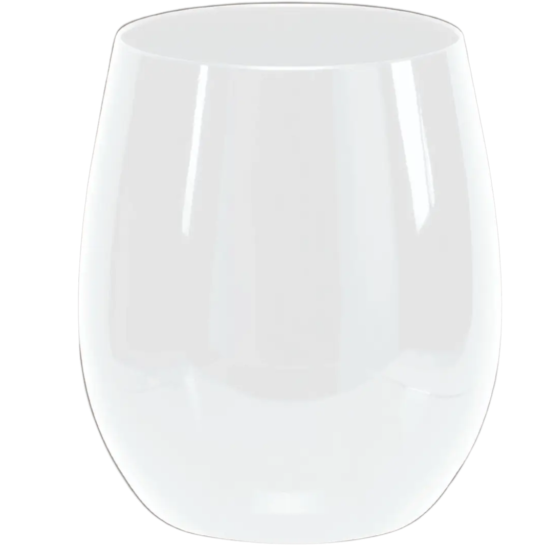 Upscale Round White 12 Oz. Plastic Wine Goblets 6CT