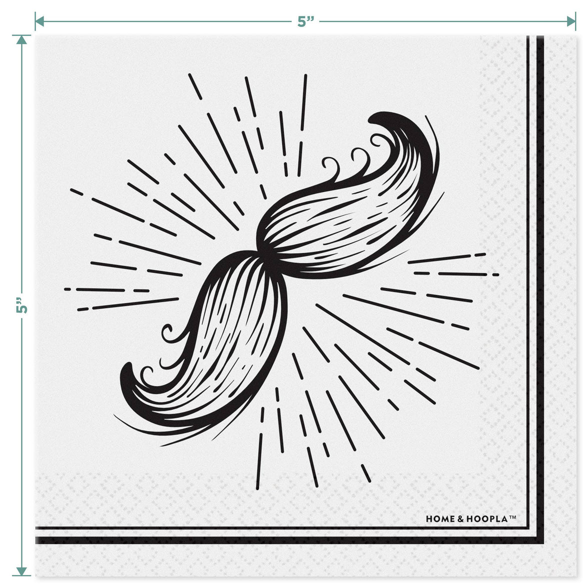 Mustache Theme Party Cocktail Napkins -16CT