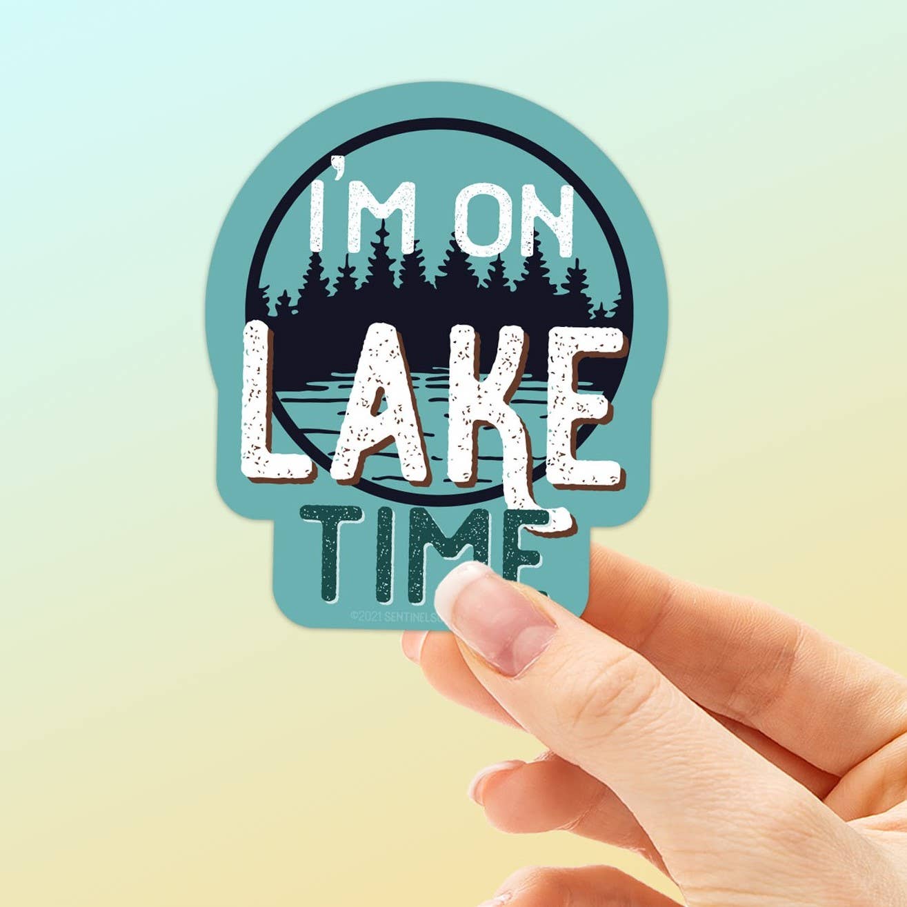 I'm on Lake Time Sticker