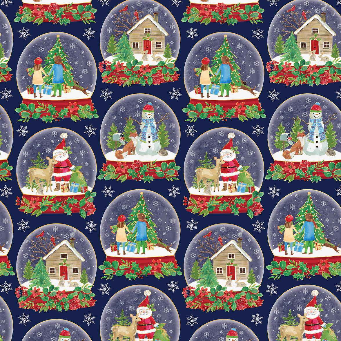 Snow Globes Gift Wrap Roll