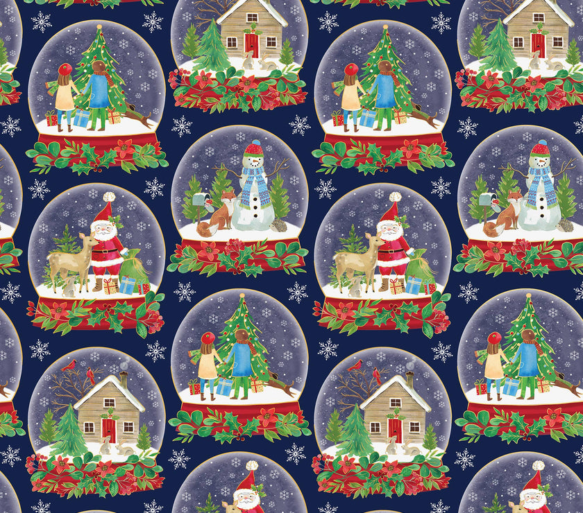 Snow Globes Gift Wrap Roll