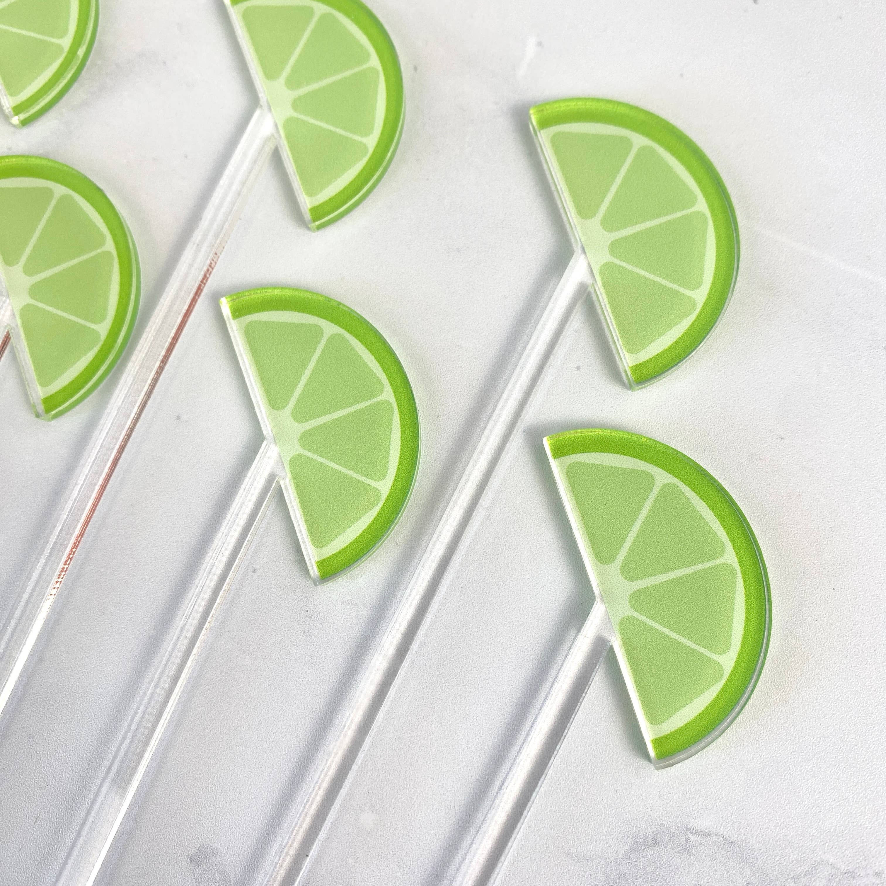 Lime Garnish Cocktail Picks