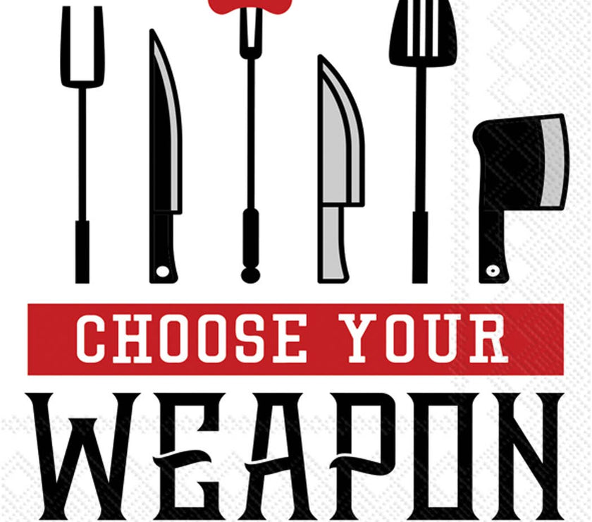 Eat Drink Host Choose Your Weapon Luncheon Napkins - 20CT
