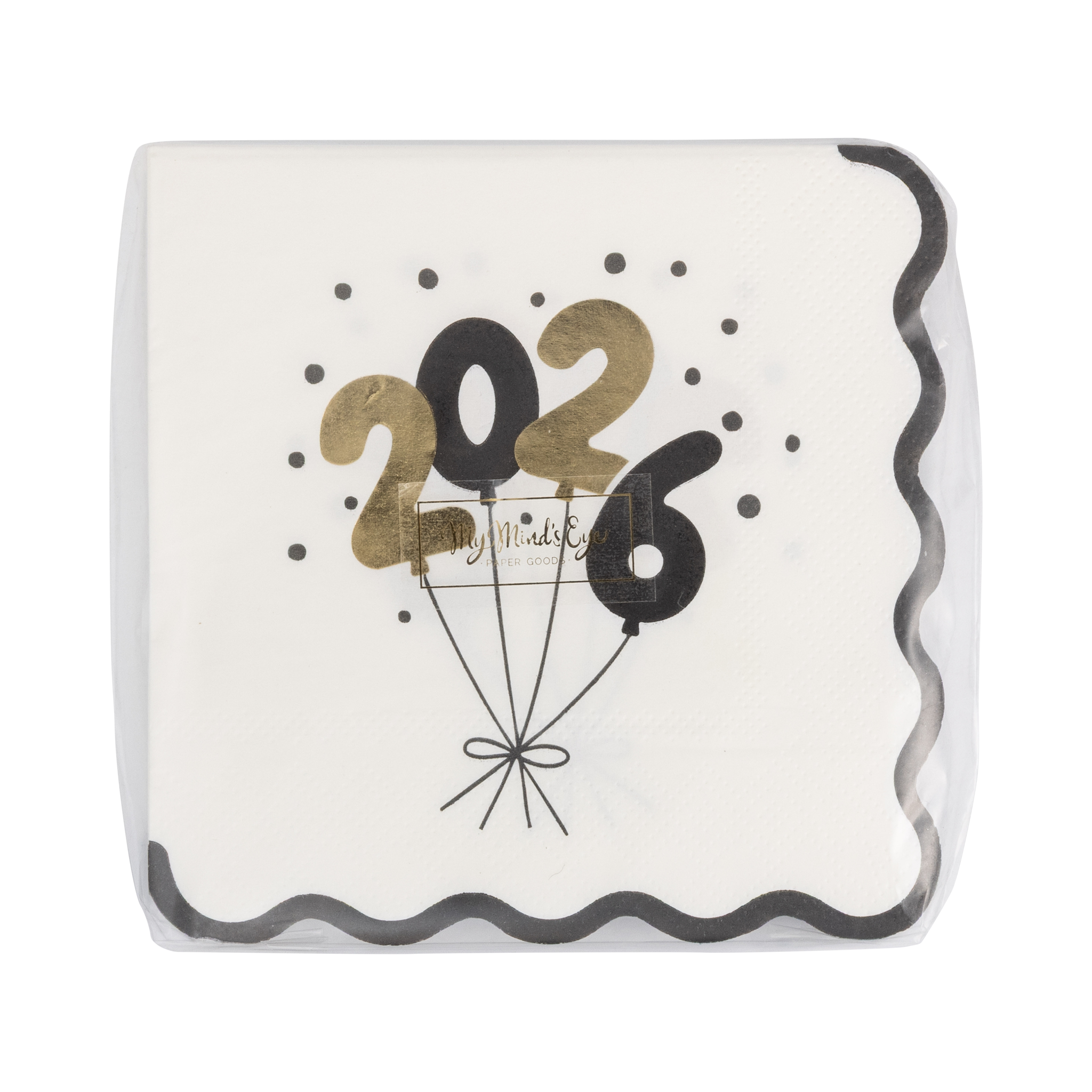 2026 Foil Balloons Cocktail Napkin - 18CT