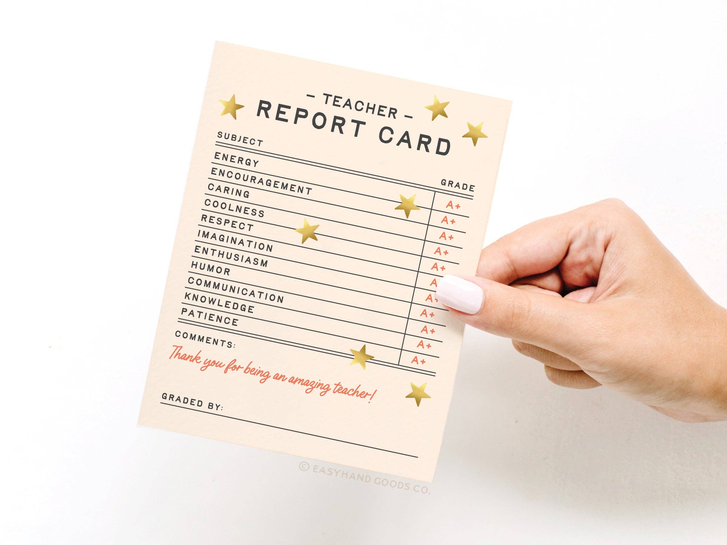 Teacher Report Card Greeting Card