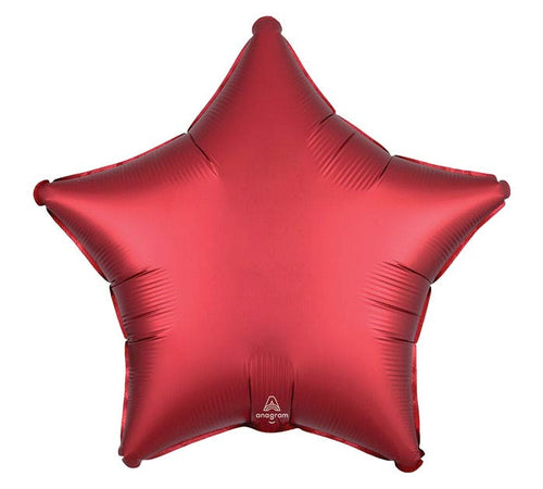 Red Sateen Star 19" Mylar Balloon