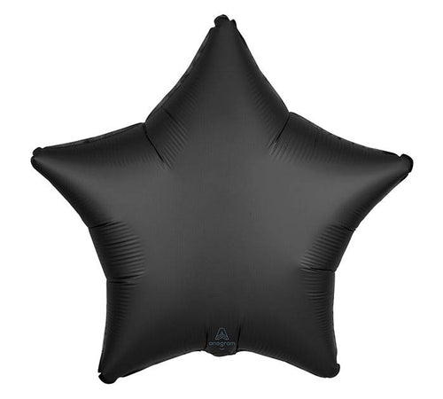 Black Satin Star 17" Mylar Balloon