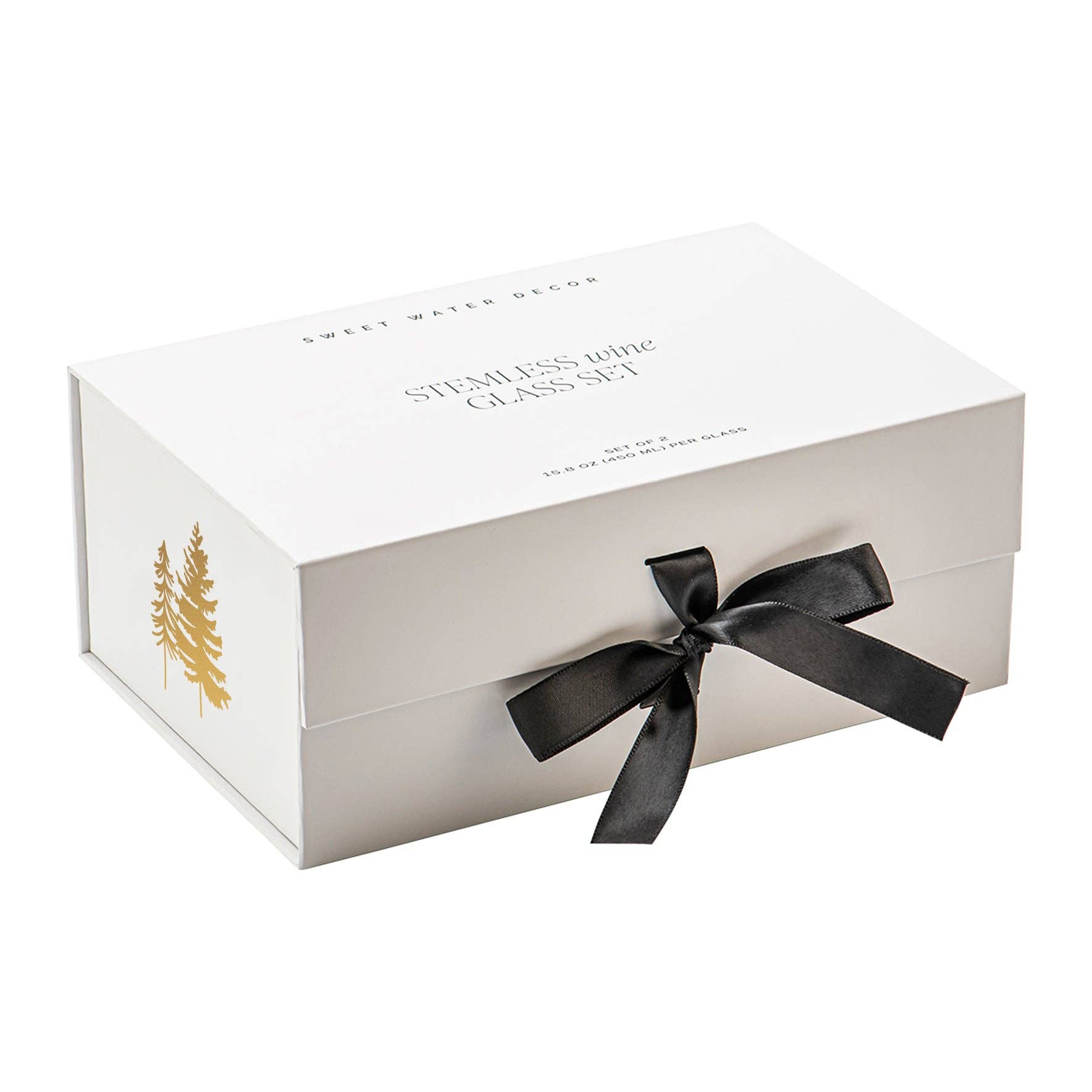 Trees Stemless Wine Glasses - Boxed Set of 2