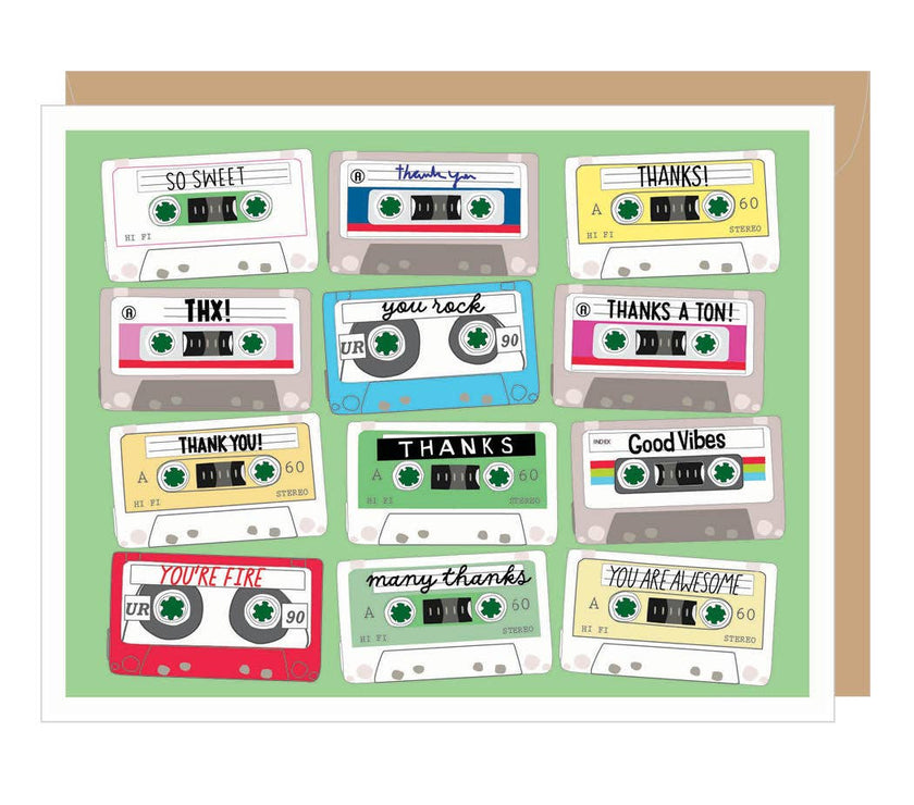 Cassette Tape Thank You Card