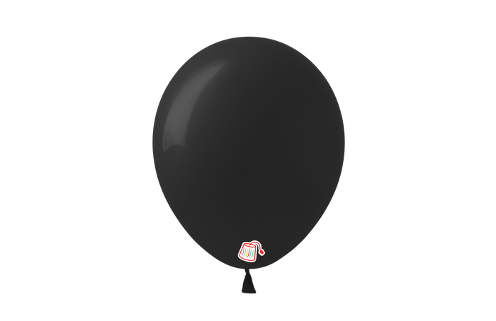 12" Latex Black Balloon - 25pk