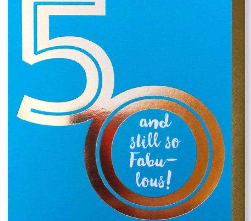 Fabulous 50 Birthday Card