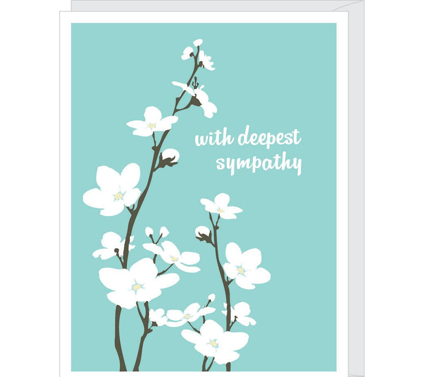 Apple Blossom Sympathy Greeting Card