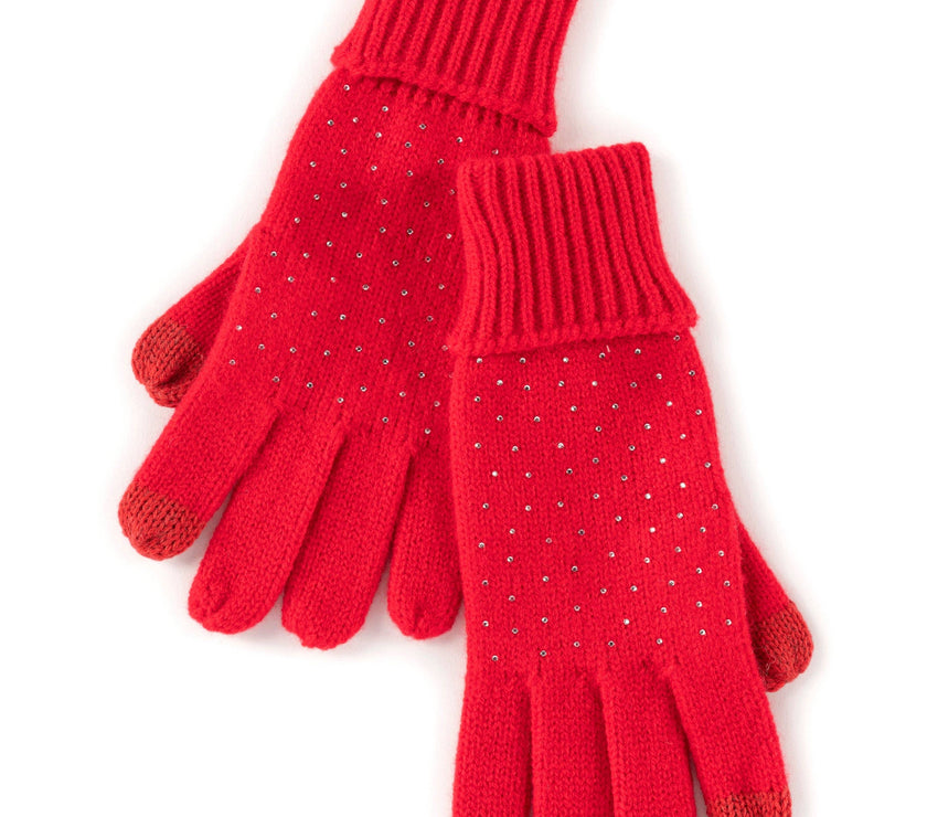 Natalia Red Touchscreen Gloves