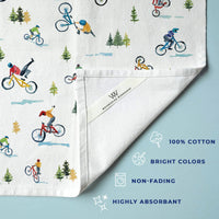 Mountain Biking Tea Towel