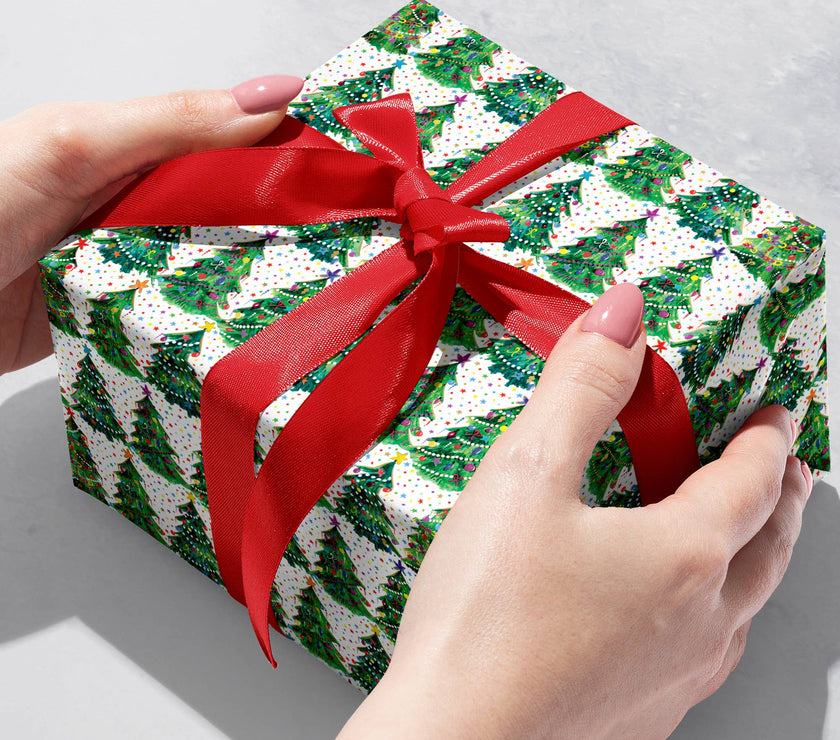 Christmas Trees Gift Wrap Roll