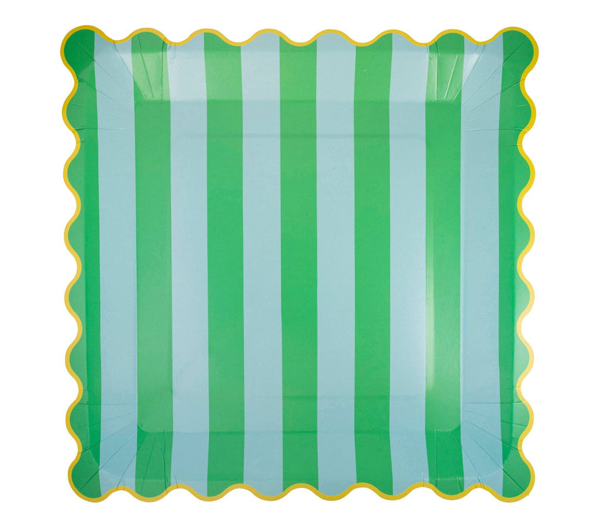 Assorted Striped Plate Set - 8CT