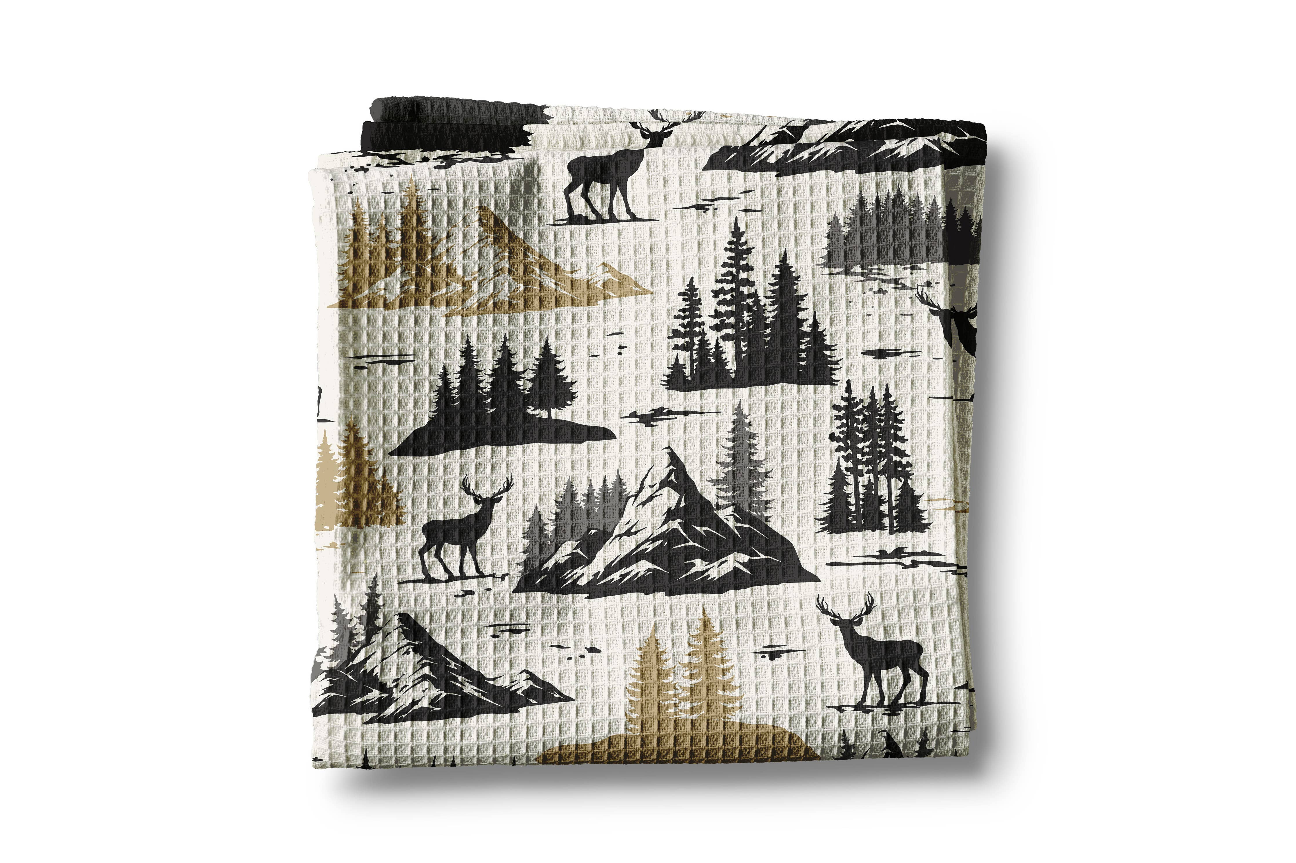 Mountain Deer Tea Towel