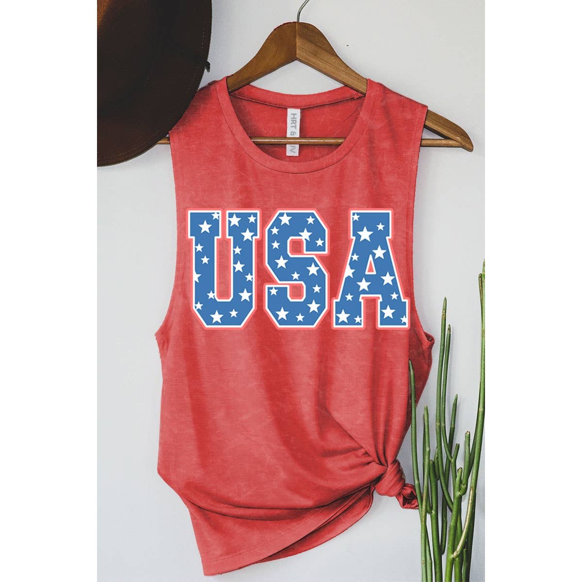 USA Mineral Red Graphic Tank Top