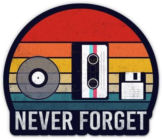 Never Forget 80's 90's Sticker Cassette Tape Sticker