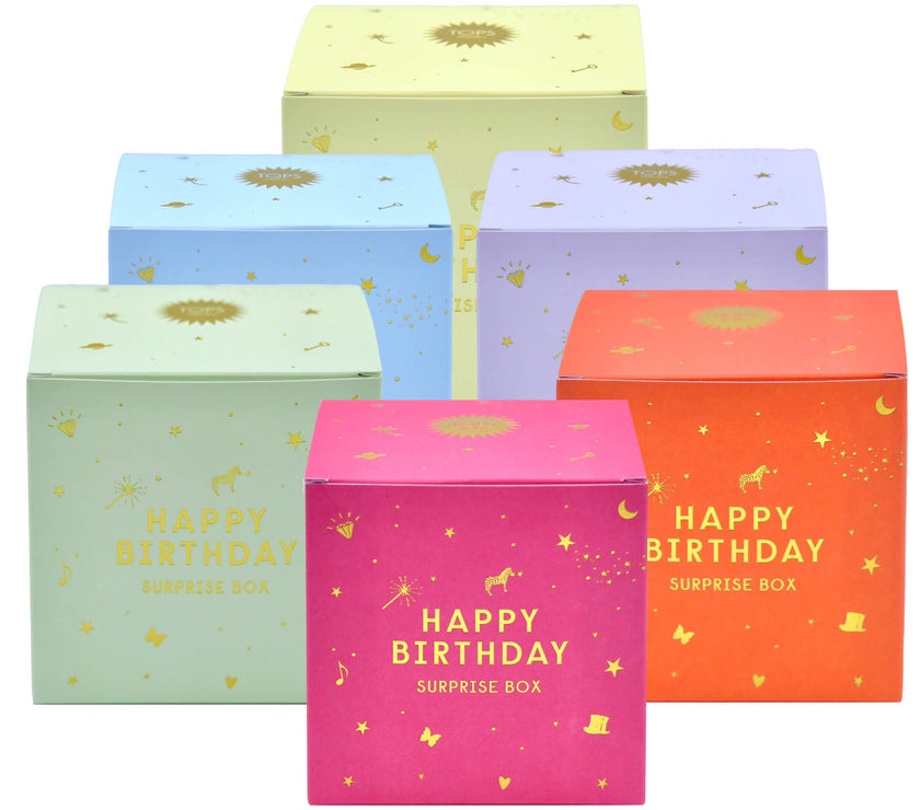 Happy Birthday in a Surprise Box - Assorted Colors