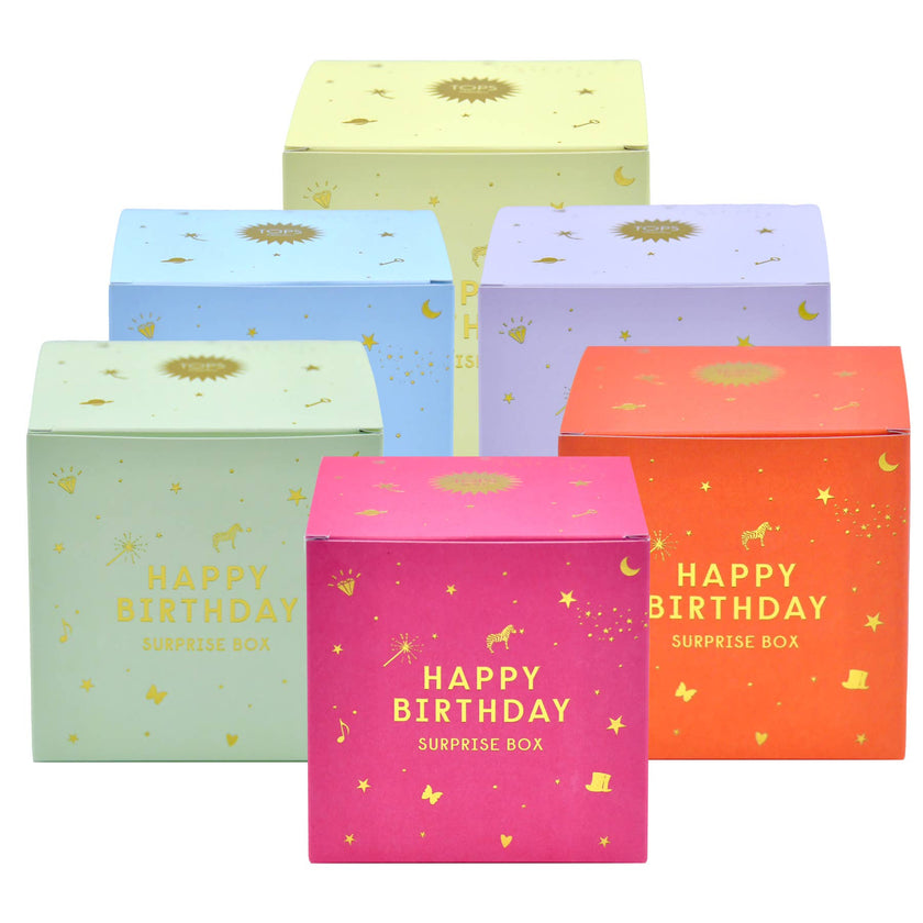 Happy Birthday in a Surprise Box - Assorted Colors