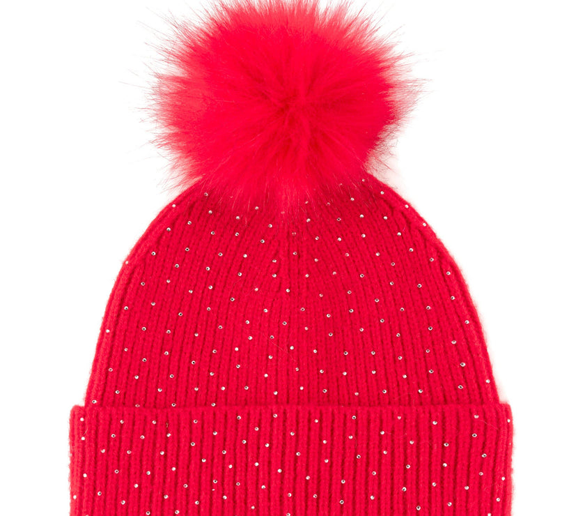 Natalia Red Beanie