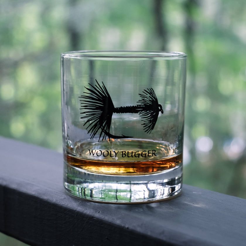 Fly Fishing Rocks Glass - Assorted Designs