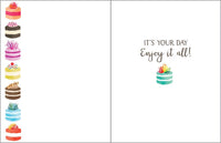 Birthday Greeting Card - Little Cakes
