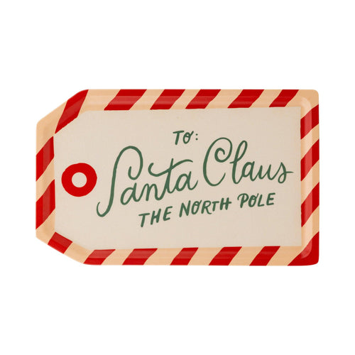 To Santa Tag Bamboo Tray