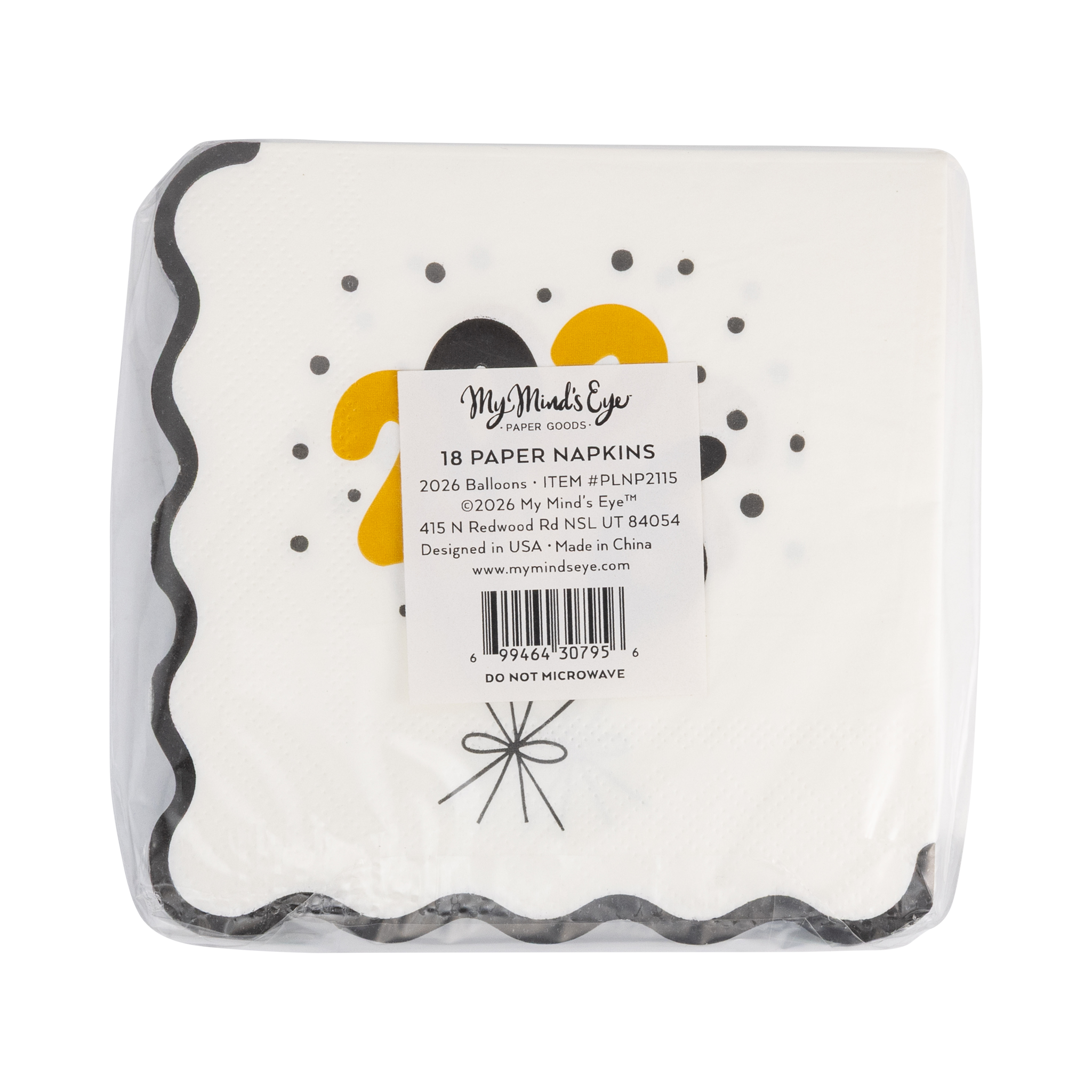 2026 Foil Balloons Cocktail Napkin - 18CT