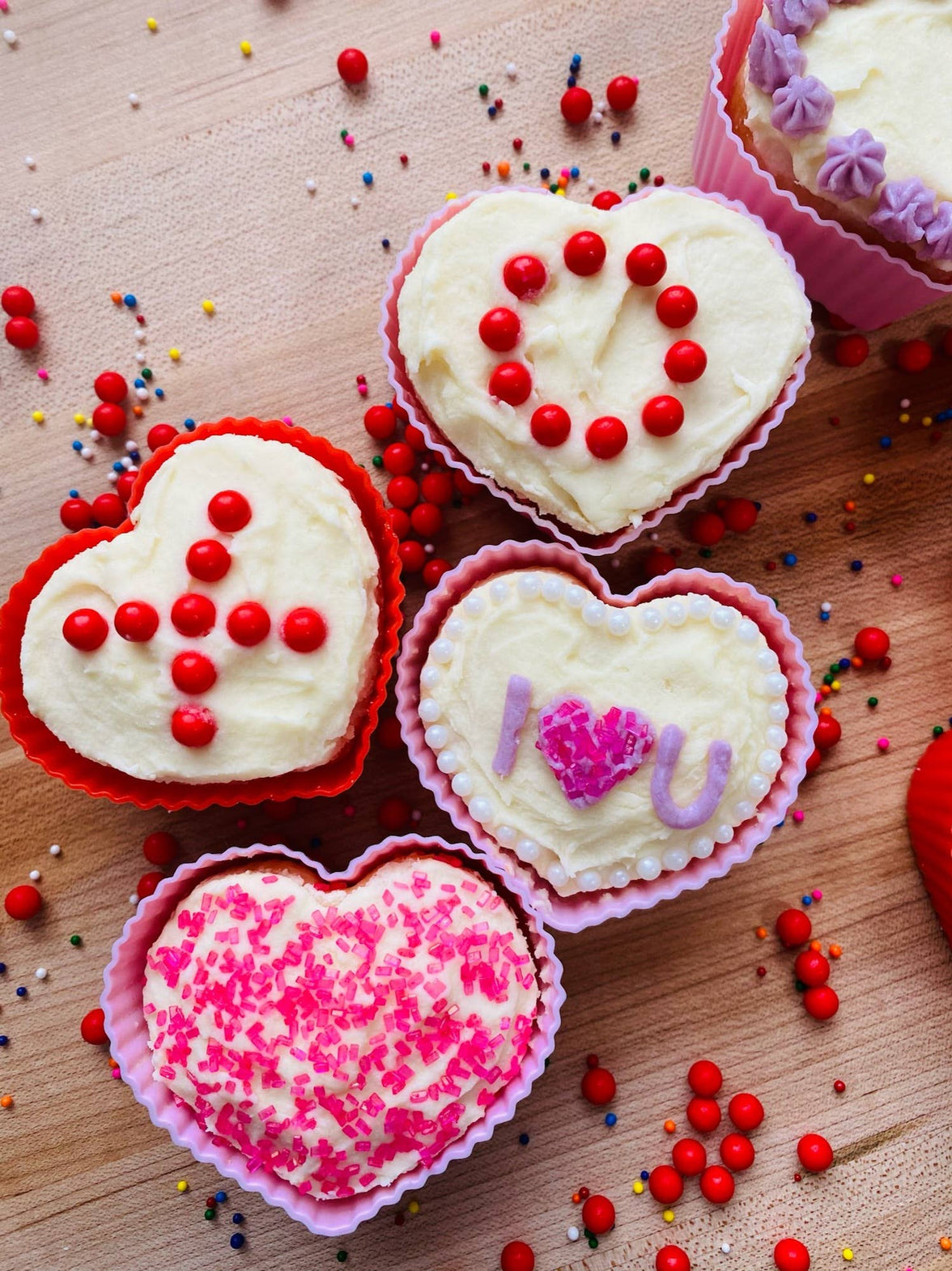 Bakelicious Silicone Cupcake Liners Heart, Set 12, 3"