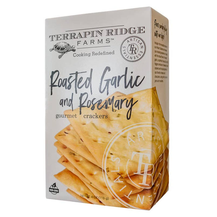 Roasted Garlic & Rosemary Crackers