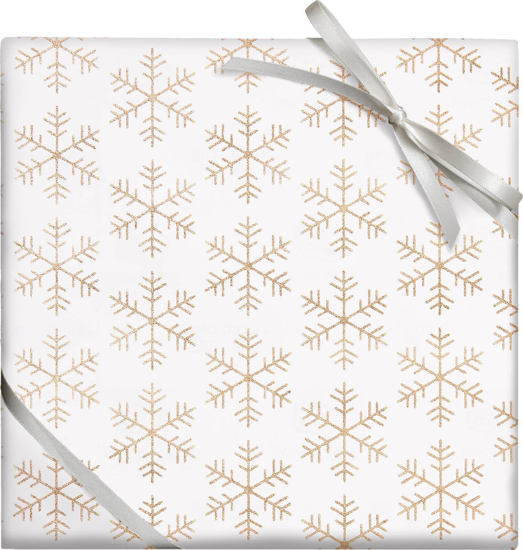 Gold Snowflakes Wrapping Paper
