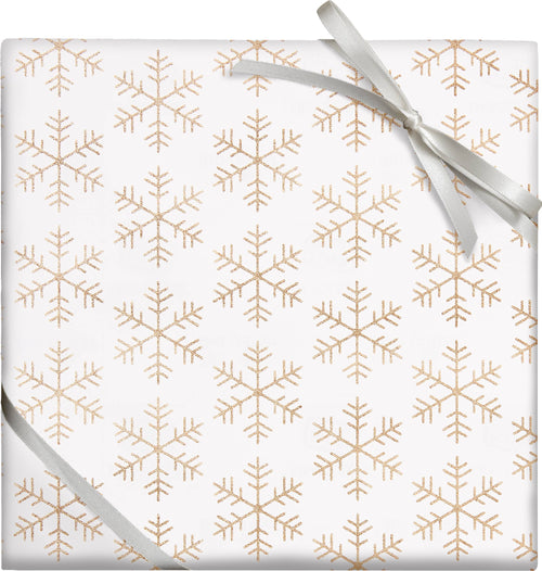 Gold Snowflakes Wrapping Paper