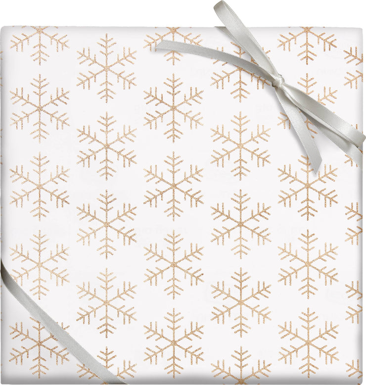 Gold Snowflakes Wrapping Paper