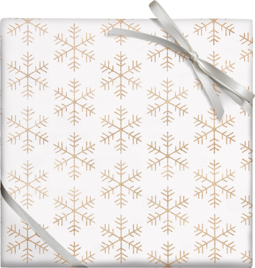 Gold Snowflakes Wrapping Paper