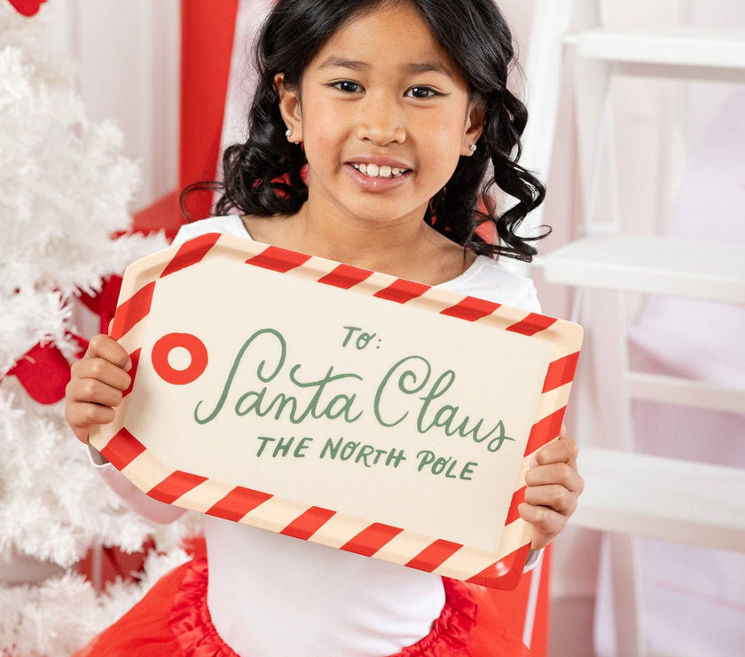 To Santa Tag Bamboo Tray