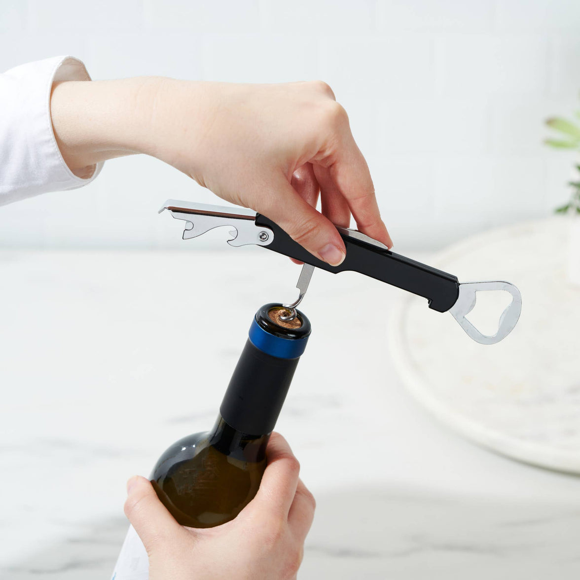 Jack Compact Multi Use Beer and Wine Bottle Opener