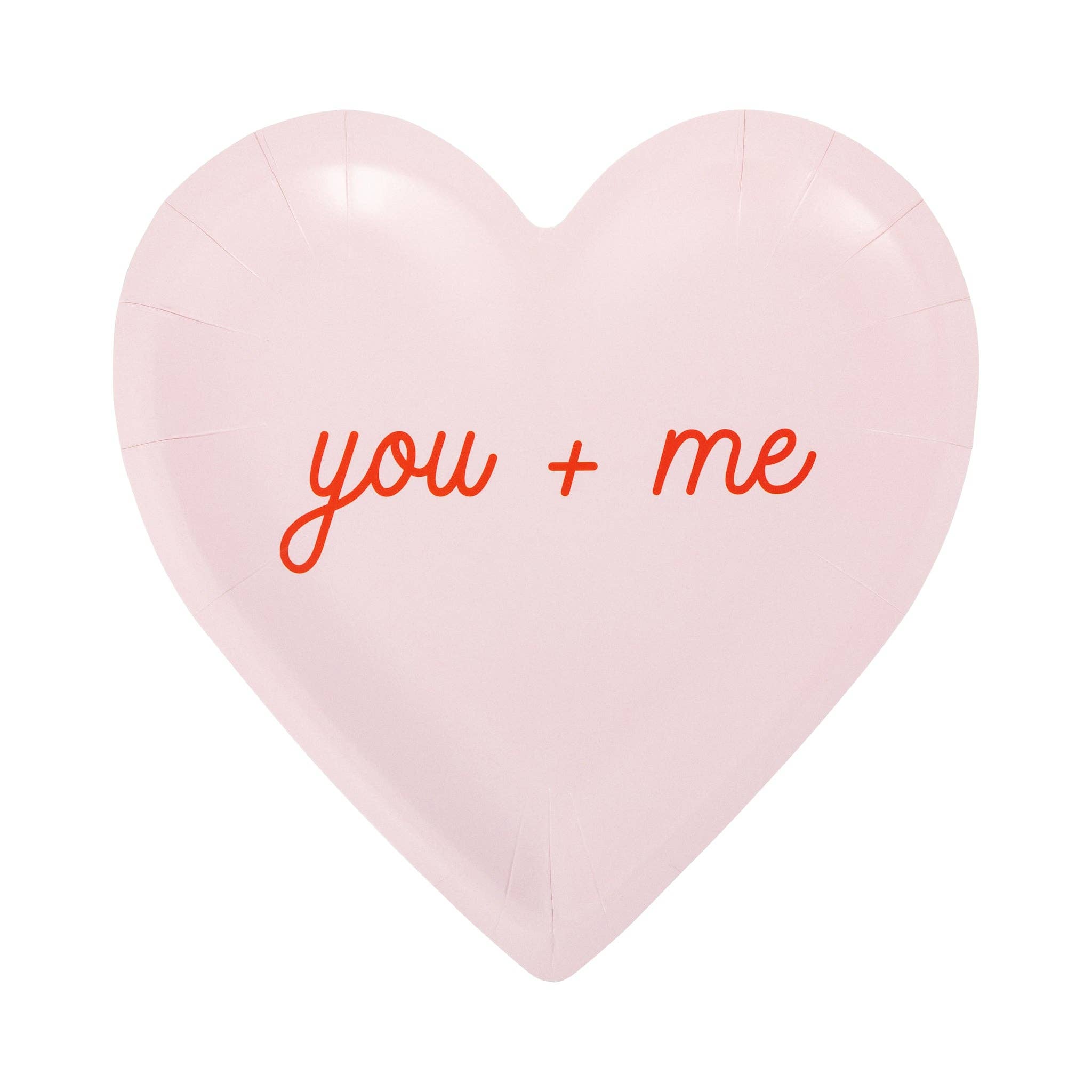 Conversation Heart Shaped Paper Plates - 8CT