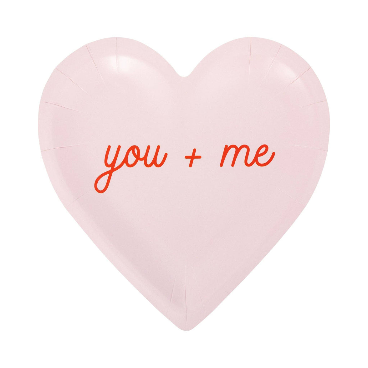 Conversation Heart Shaped Paper Plates - 8CT