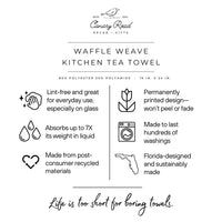 Pink Pumpkin Chinoiserie Fall Kitchen Towel Waffle