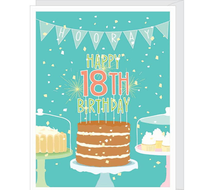 Number Eighteenth 18th Birthday Card