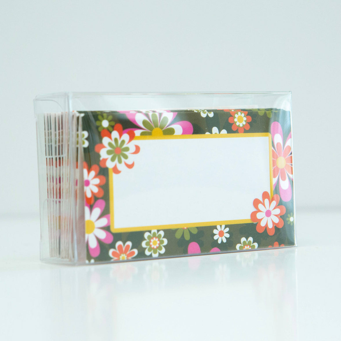 Groovy Flower Retro Double Sided Folded Place Cards - Boxed Set of 12